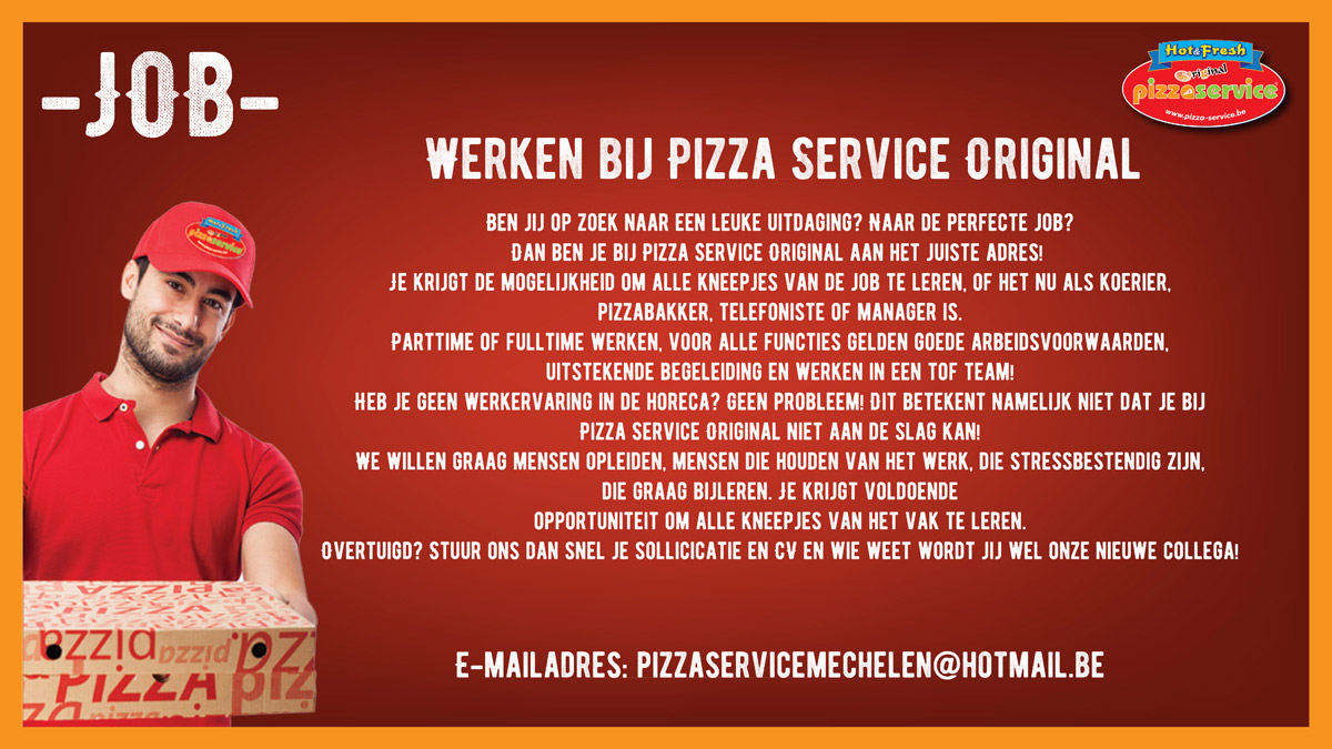 Vind een job bij Pizza Service